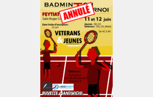 ATTENTION : ANNULATION du Tournoi de Feytiat en juin